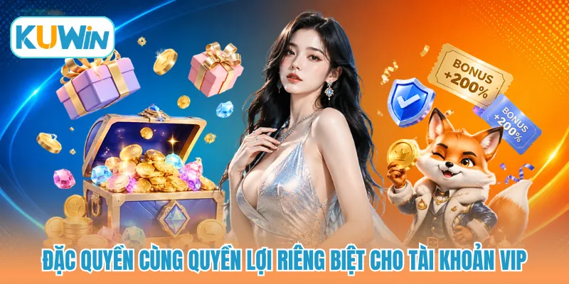 Đặc quyền cùng quyền lợi riêng biệt cho tài khoản VIP